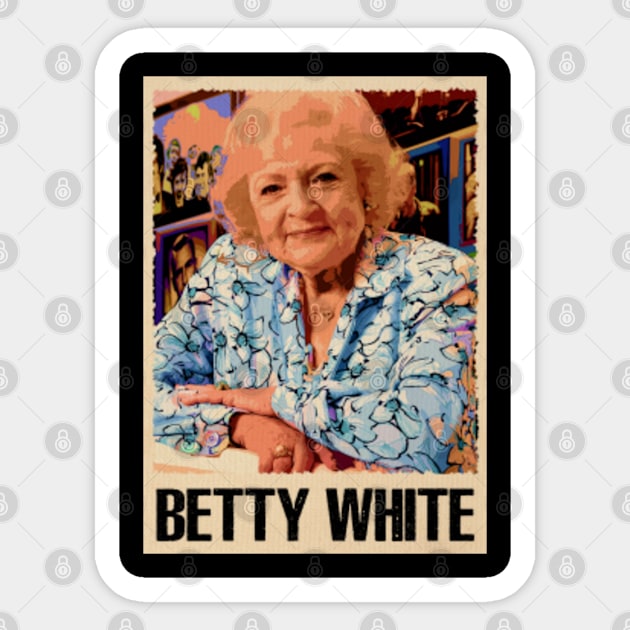 The Many Faces of Betty Iconic Roles and Smiles Tee Sticker by JetDijkstra Photoviw